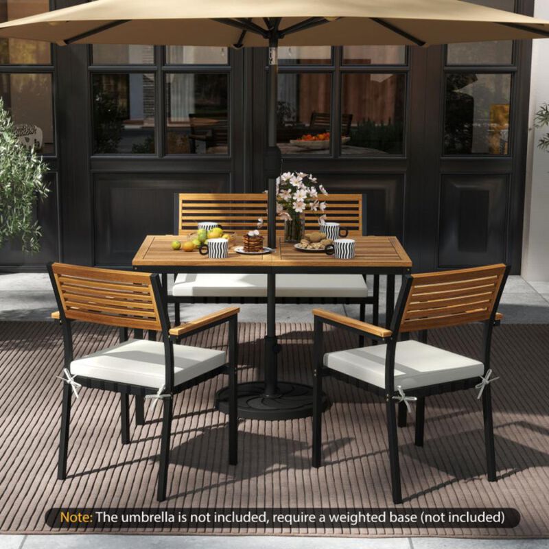 Hivvago 4-Piece Patio Furniture Set Outdoor Dining Chair Set