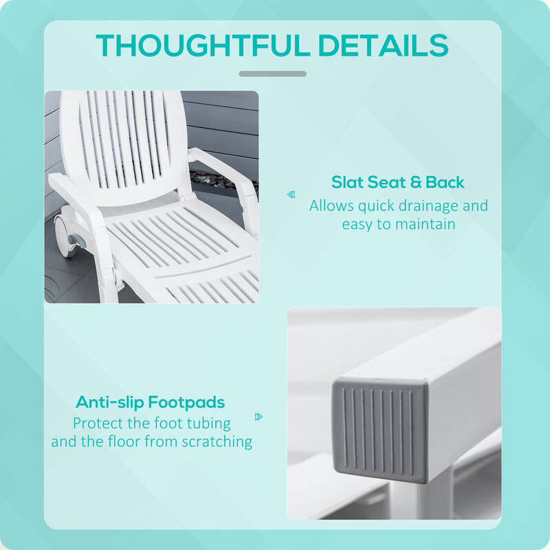Hivvago Waterproof Outdoor Recliner with 5-Level Adjustable Backrest image number 6