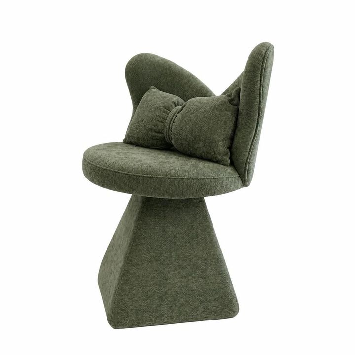 GOODSILO 360 Swivel Butterfly Back Vanity Chair Armless Accent Makeup Seating for Dining, Bedroom, Study and Recreational Use