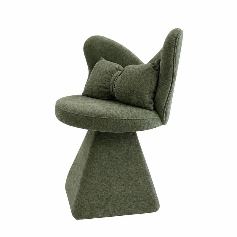 GOODSILO 360 Swivel Butterfly Back Vanity Chair Armless Accent Makeup Seating for Dining, Bedroom, Study and Recreational Use image number 0