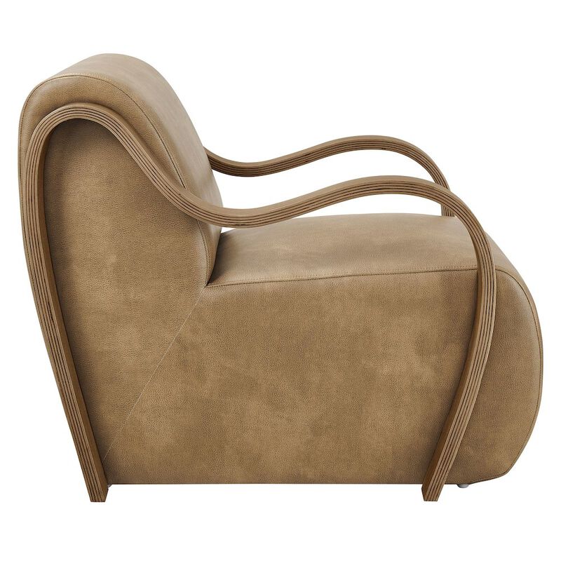 Atrium Vegan Leather Accent Armchair image number 3