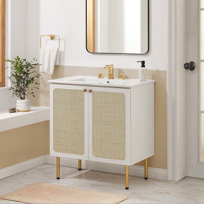 Modway Chaucer 30&rdquo; Bathroom Vanity Cabinet in White (Sink Basin Not Included), 30 Inches image number 9