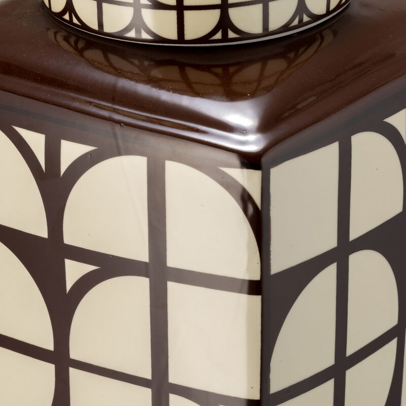 Cer, 16"h Square Jar W/ Lid image number 2