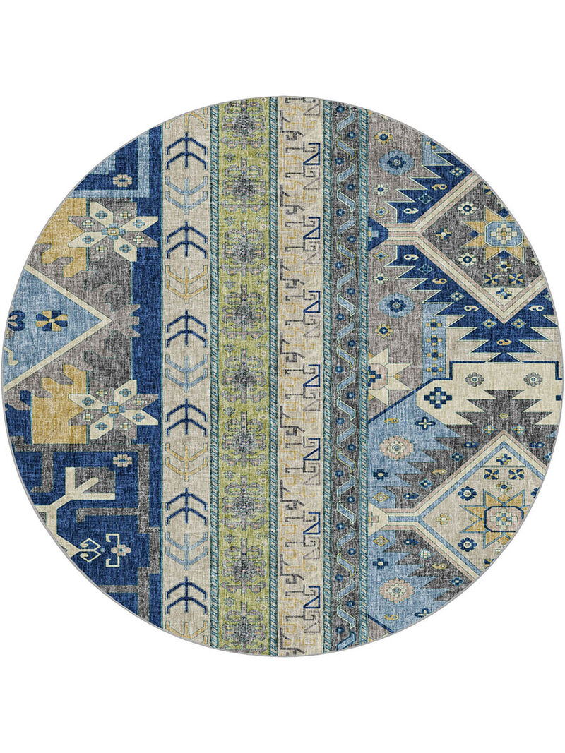 Lorenzo LN3 Navy 8' Round Rug