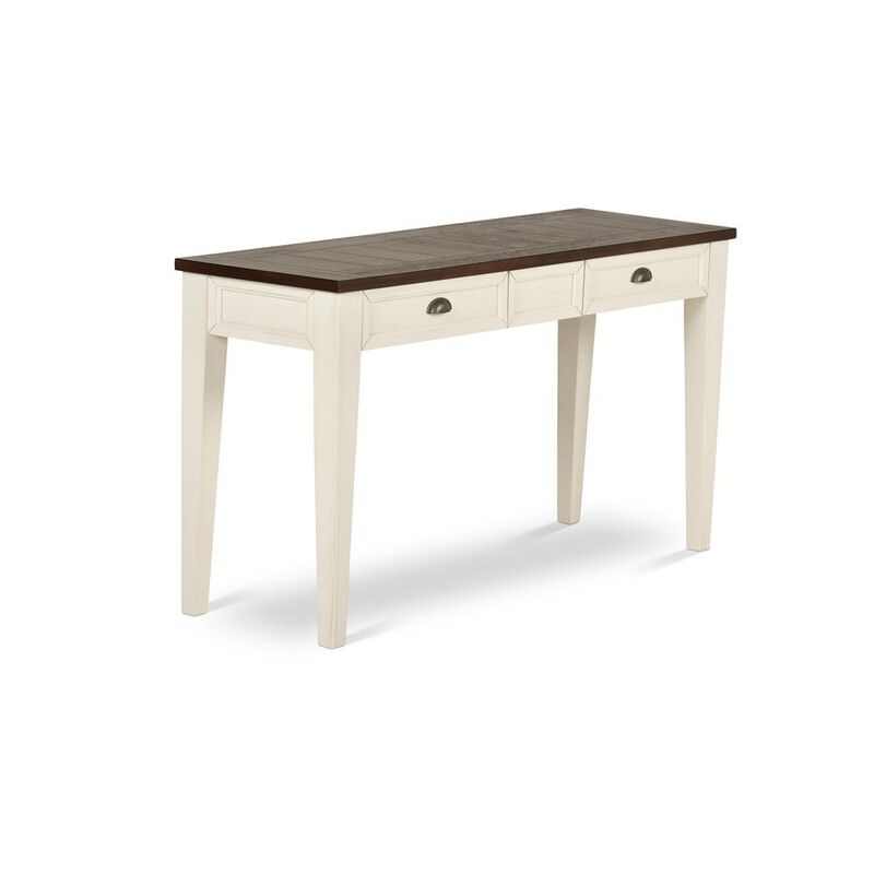 Cayla Sofa Table Dark Oak/White