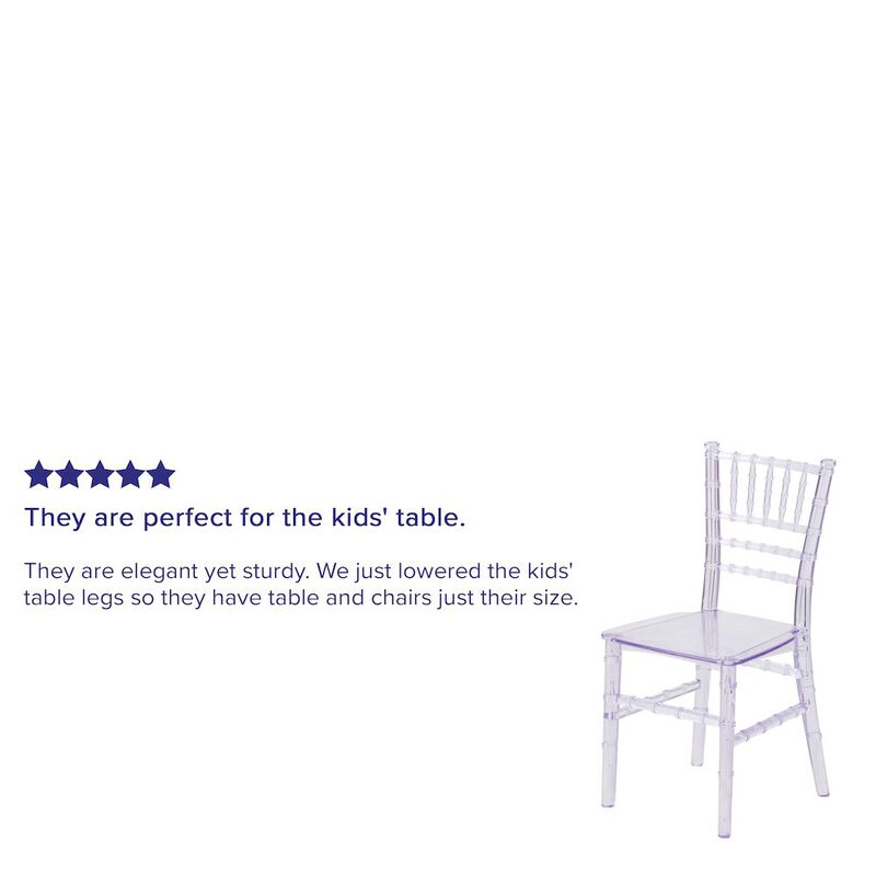Flash Furniture Child's Crystal Resin Party and Event Chiavari Chair for & Residential Use image number 1