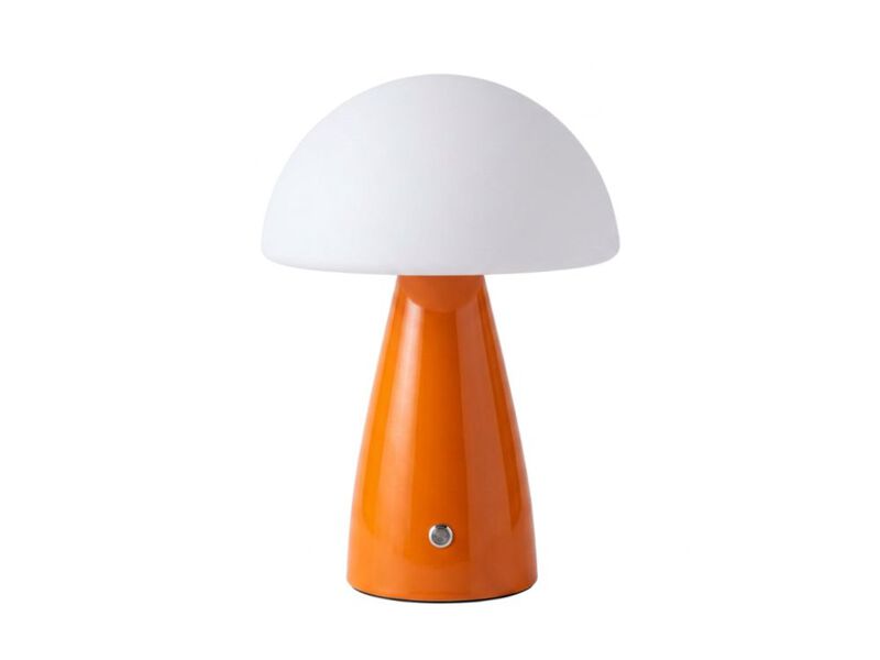Mushroom Glass Table Lamp Rechargeable Cordless Dimmable Bedside Night Light image number 0