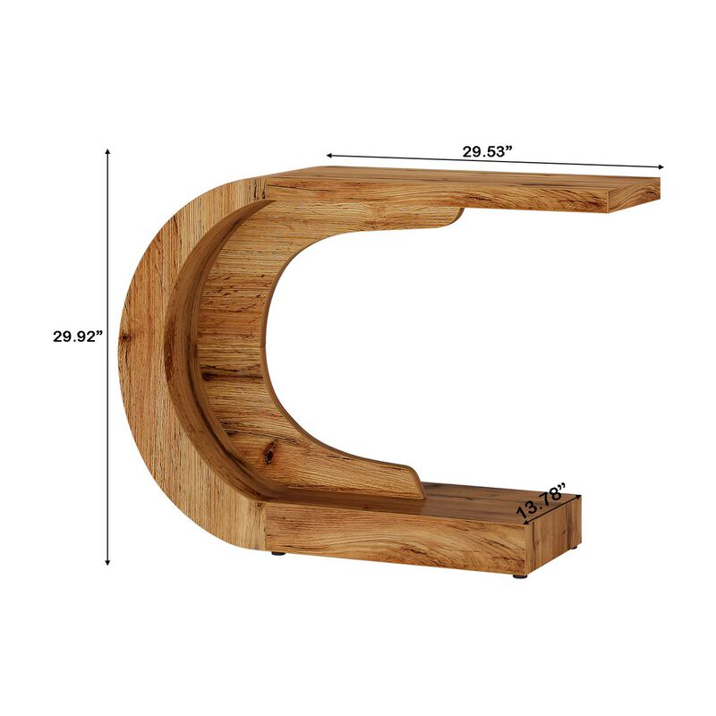 43" Entryway Console Table, Modern C-Shaped Accent image number 2