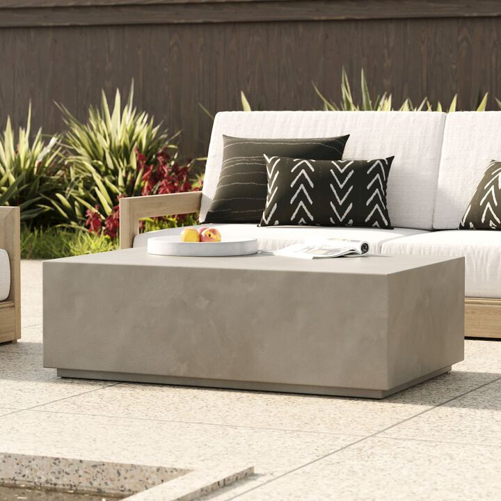 Modrest Fresno - Modern Grey Concrete Coffee Table
