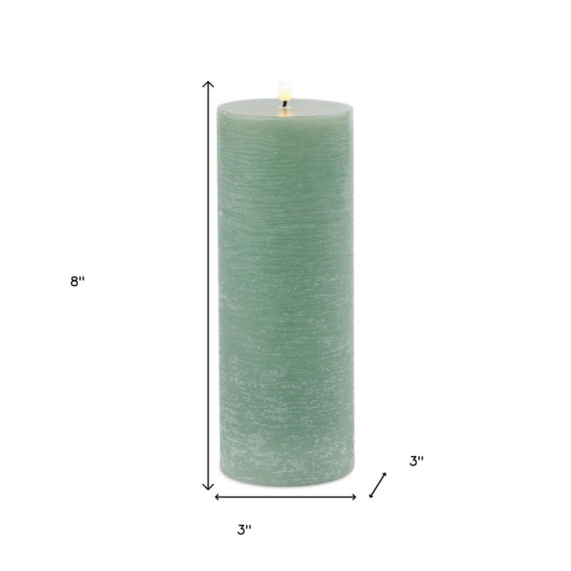 HomeRoots Set of Two Unscented Candle Flameless Pillar Candles image number 3