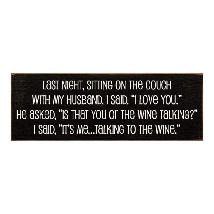 Humorous Wine Quote Wood Sign, Rustic Home Wall Decor for Kitchen Bar and Living Room