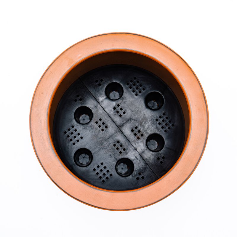 7.8 in. Painted Plastic Self-watering Planter Pot image number 3