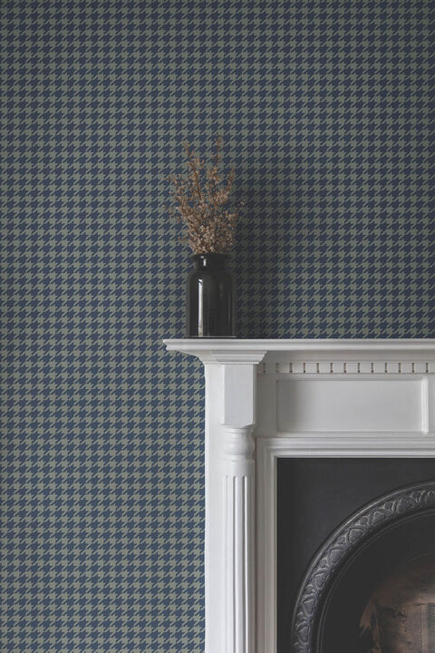 Watson Sea Green Houndstooth Wallpaper