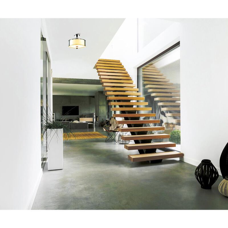 Lucie 4 Light Drum Shade Chandelier With Chrome Finish