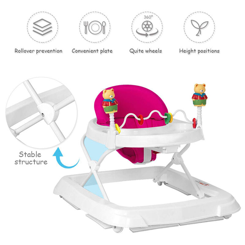 Removable Folding Portable Baby Walker for Easy Storage and Baby Mobility Training