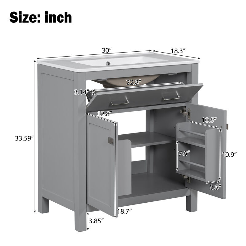 Merax  Modern Double Bathroom Vanity Set