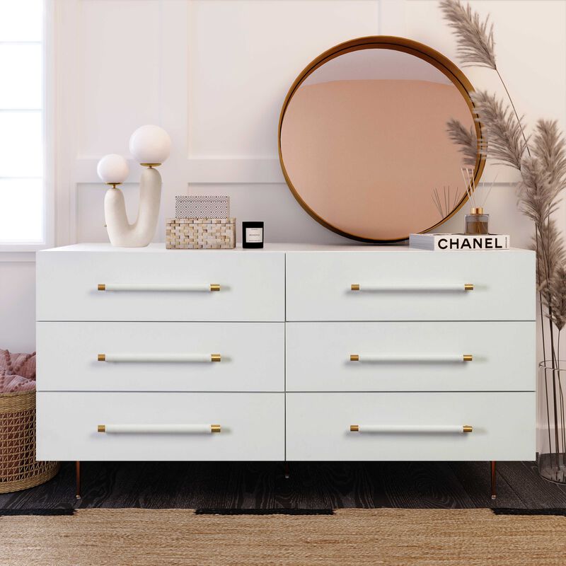 Trident Black 6 Drawer Dresser.