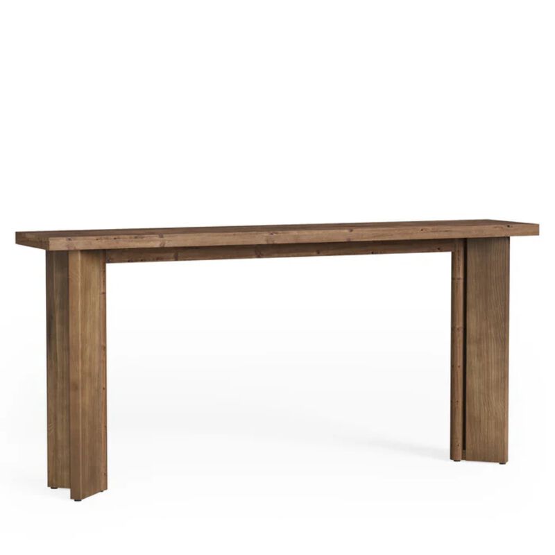 Solid Wood Sofa Console Table for Entryway, Foyer, or Hallway-Natural Wood Color image number 0
