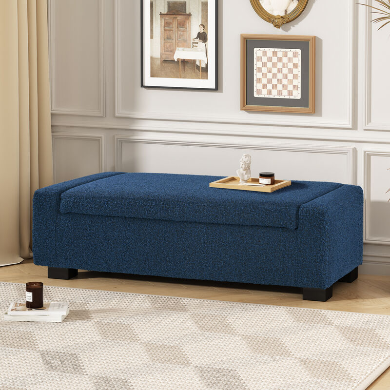 Merax Ottoman Bench Textured Fabric Rectangular Design