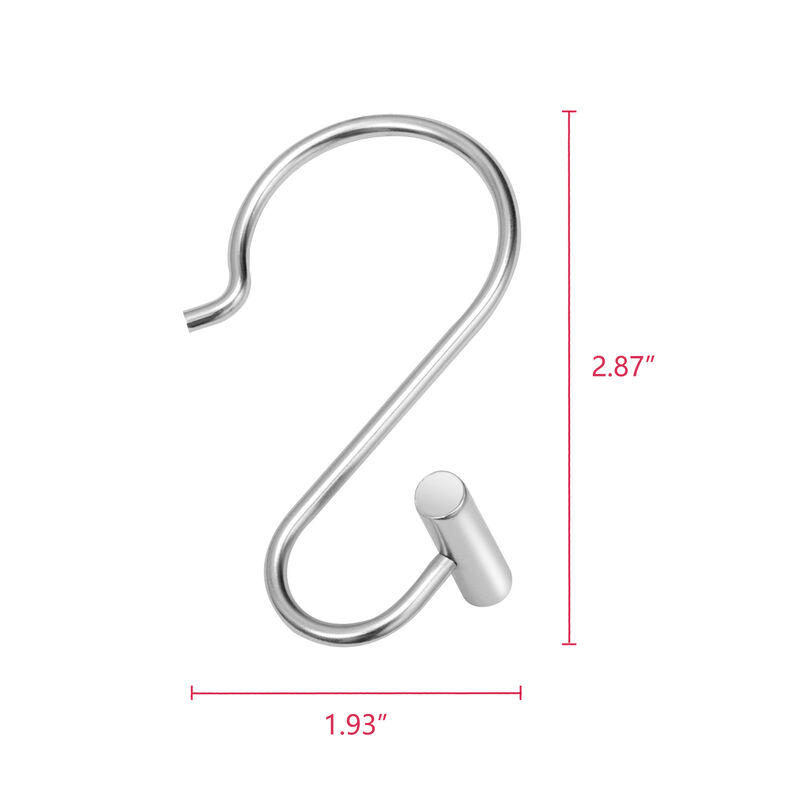 Utopia Alley Rust-Resistant Metal Shower Curtain Hooks with T-bar end, Shower Hooks Hangers for Bathroom, Kitchen Utensils, Curtains, Clothing, Towels etc - Set of 12 image number 7