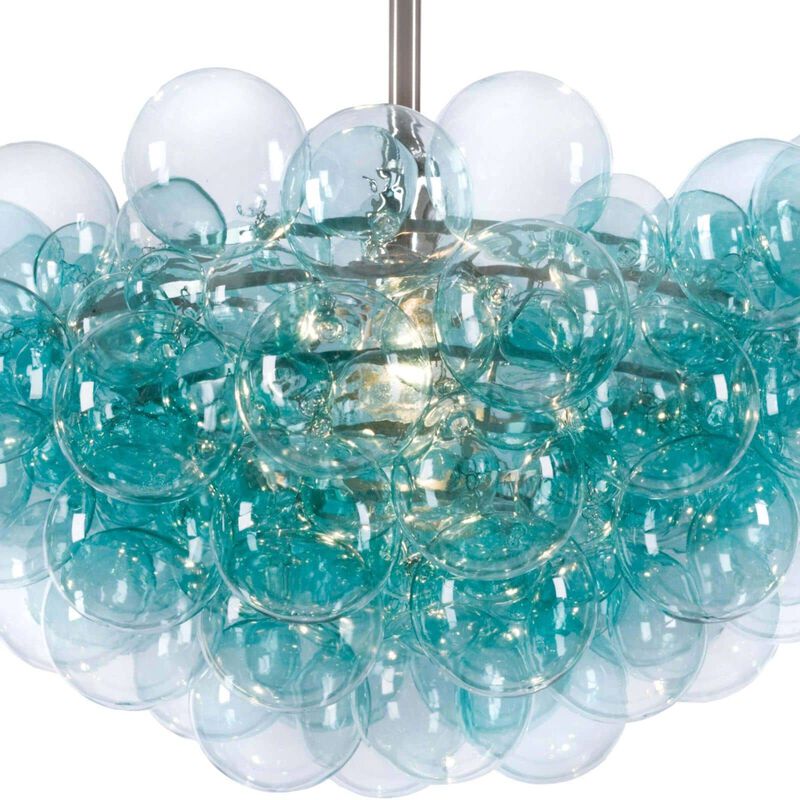 Bubbles Chandelier in Aqua