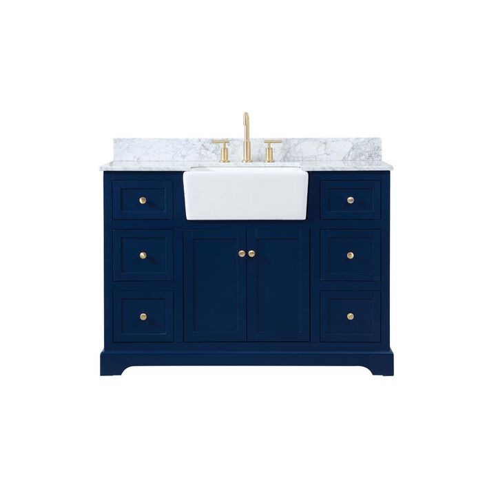 Elegant Kitchen and Bath 48 inch Single bathroom vanity in blue