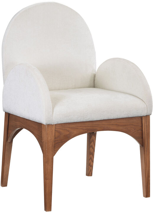 Meridian Furniture Waldorf Cream Chenille Fabric Dining Chair