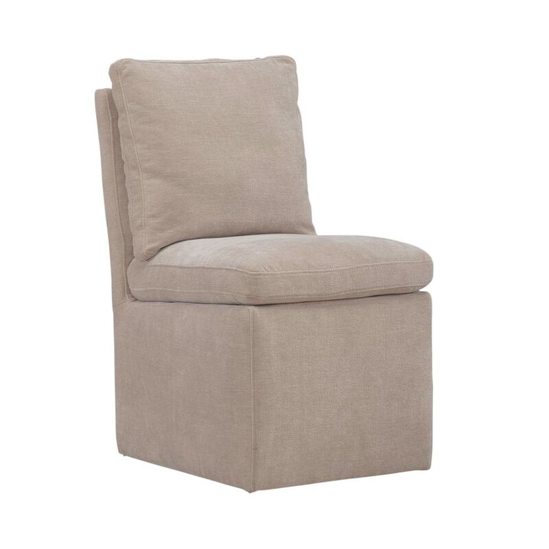 Liberty Furniture Accent Dining Chair with Castors - Squared Back - Ivory Upholstry image number 0