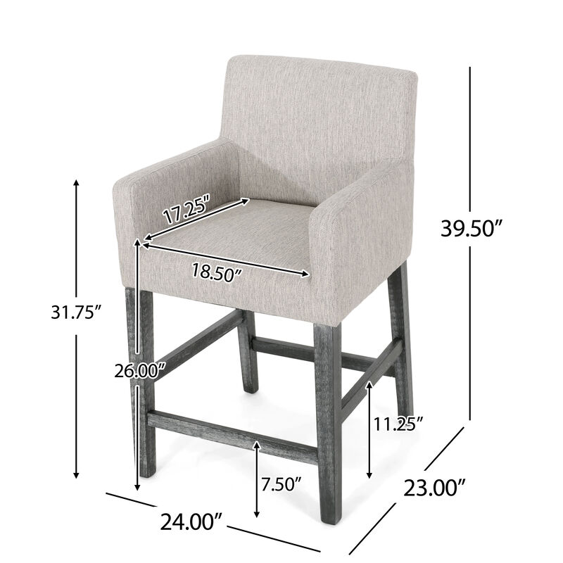 Merax Upholstered Counter Stools  Dining Chairs