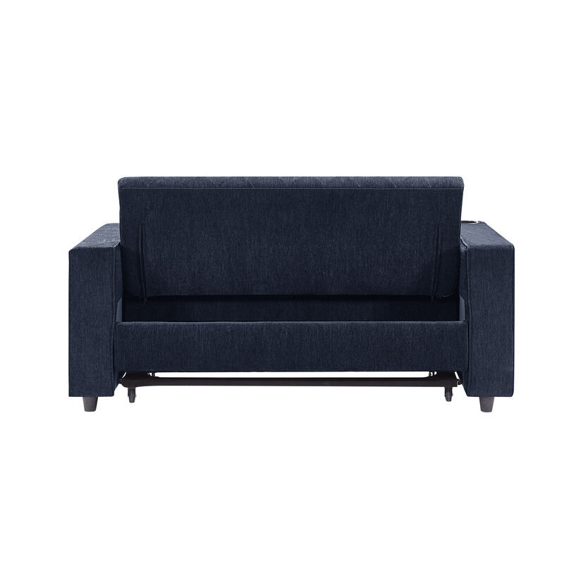 Merax Modern Sleeper Sofa Pull-out Sofa Bed with Adjustable Backrest for Living Room