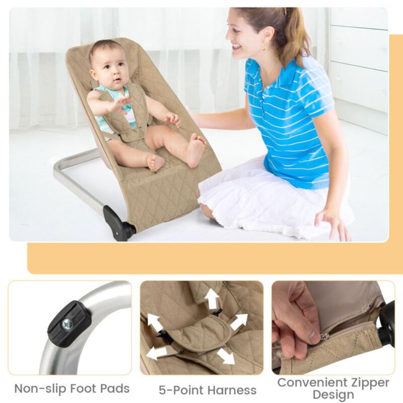 Hivvago Baby Bouncer Seat with Aluminum and Metal Frame image number 7