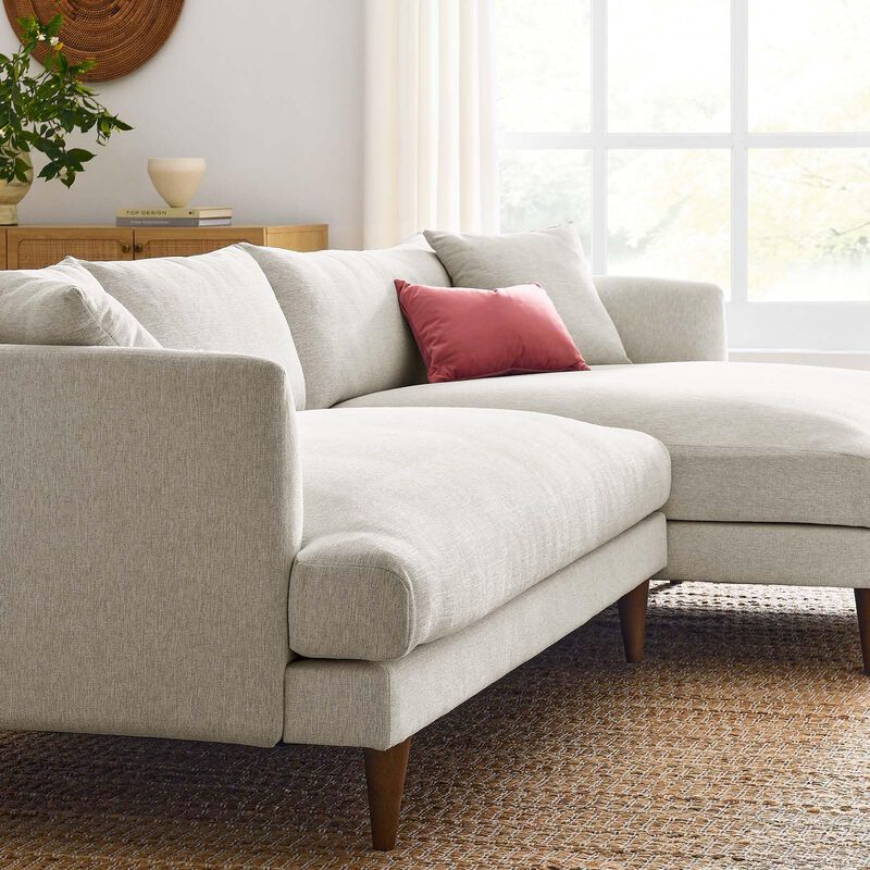 Modway Zoya Sofas, Heathered Weave Ivory image number 4