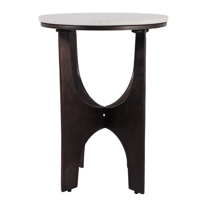 Modern Metal Base Accent Table