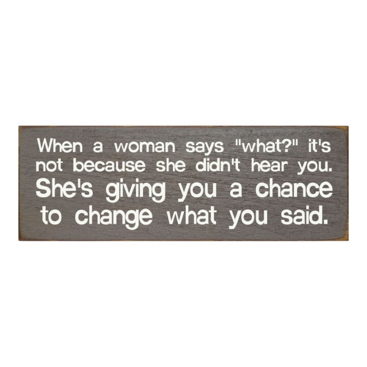 Funny Marriage Quote Wall Decor on Solid Knotty Pine Wood with Hanging Slot