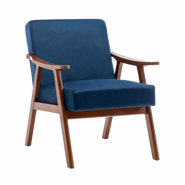 GOODSILO Mid-Century Modern Accent Chair, Wingback Lounge Chair with Thick Backrest for Living Room, Bedroom and Reading Spaces
