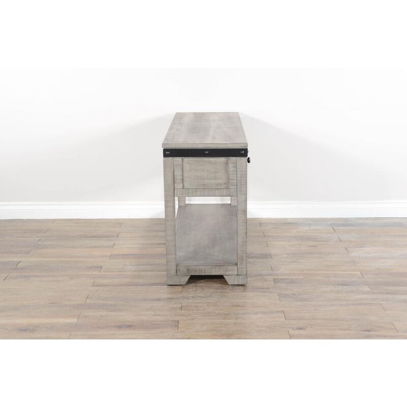 Sunny Designs Traditional Mahogany Wood Sofa Table in Alpine Gray
