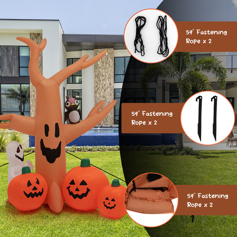 Halloween Inflatable Dead Tree with LED Lights &ndash; Spooky Yard Decoration for Haunted House Theme image number 7