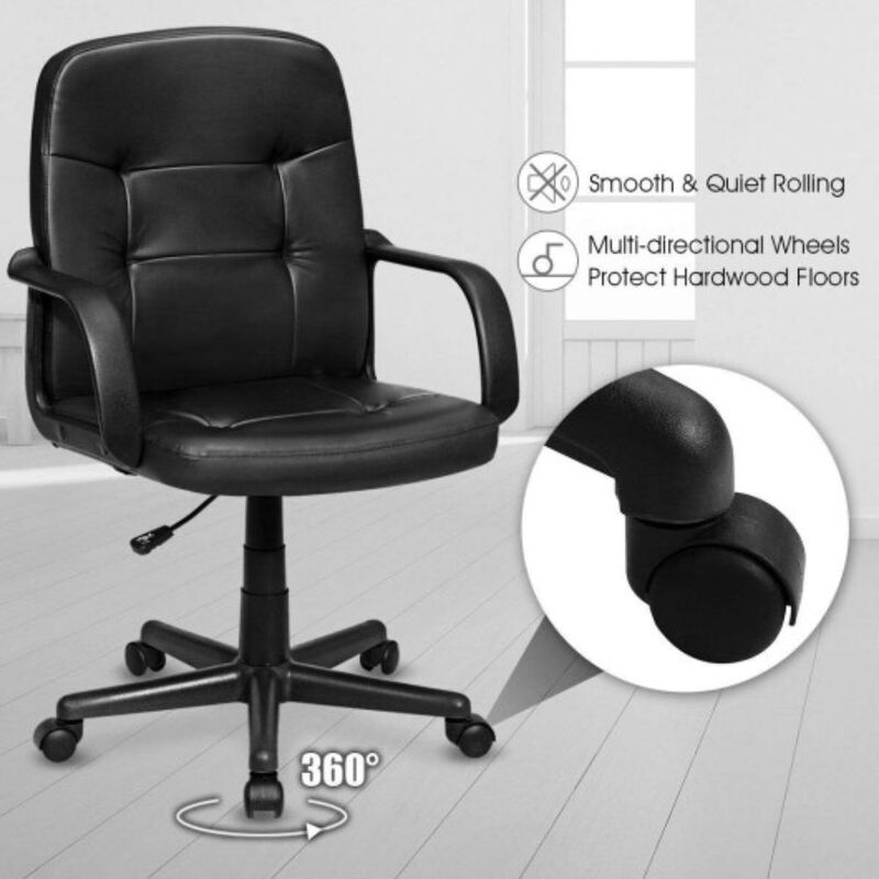 Ergonomic Office Chair with 360-degree Wheels