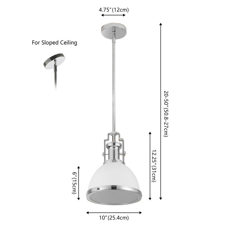 Homer Modern Industrial Iron LED Dome Pendant