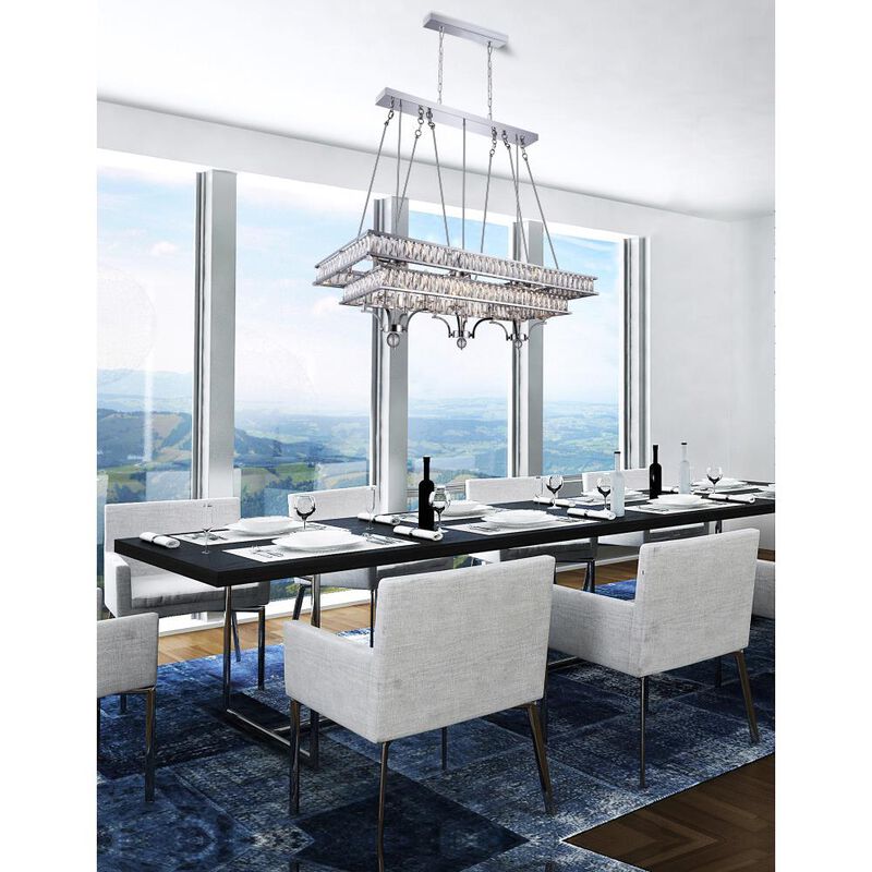 Shalia 20 Light Island Chandelier With Chrome Finish