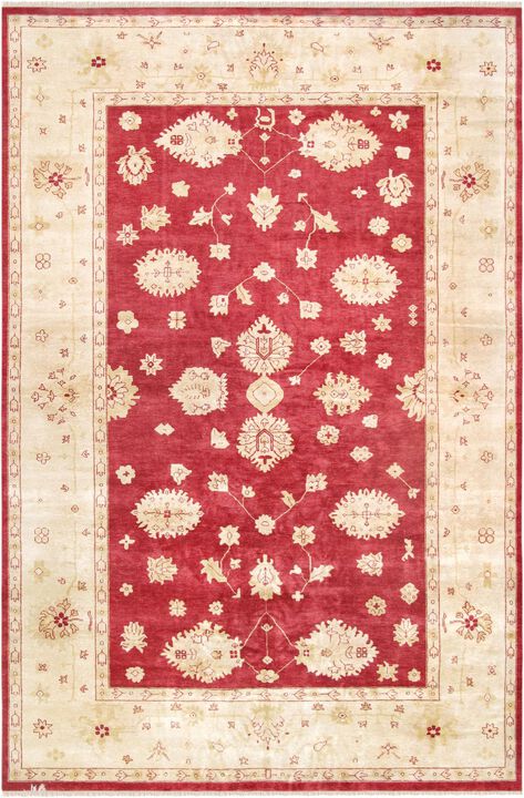 Pasargad Home Oushak Hand-Knotted Lamb's Wool Area Rug- 11' 9" X 18' 2"