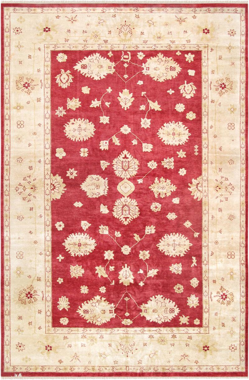 Pasargad Home Oushak Hand-Knotted Lamb's Wool Area Rug- 11' 9" X 18' 2" image number 0