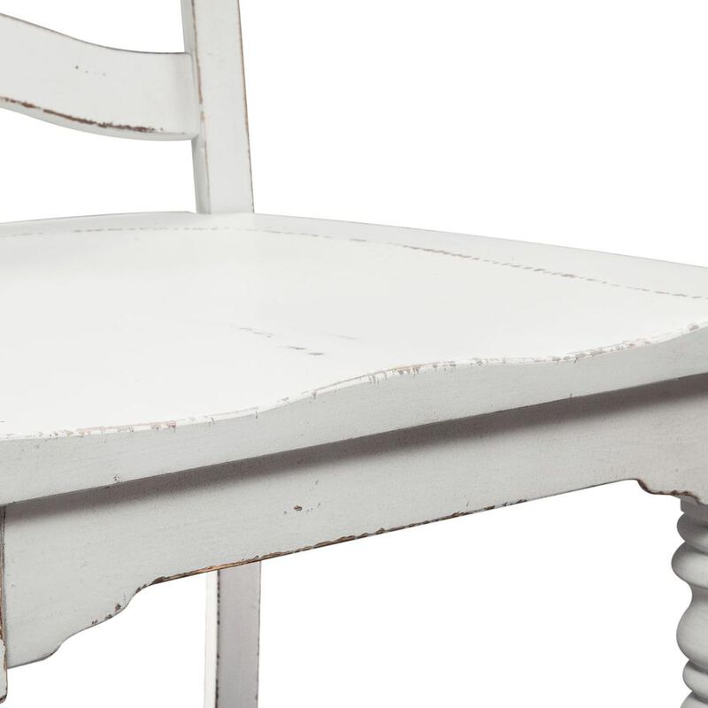 Liberty Furniture Magnolia Manor Ladder Back Side Chair (RTA) in Antique White image number 4
