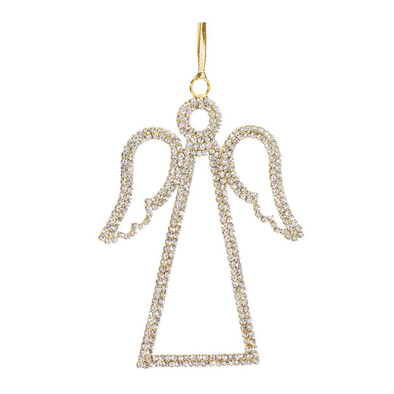 Jewel Angel Outline Ornament (Set of 12)