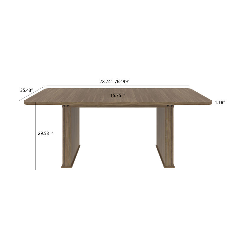 Scimla Modern Extendable Rectangular Dining Table image number 8