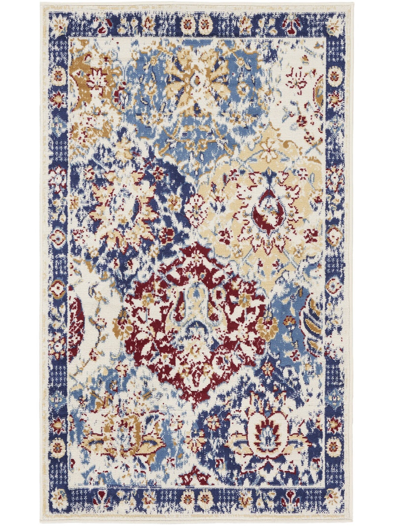 Grafix GRF31 Turquoise/Multicolor 3' x 5' Rug