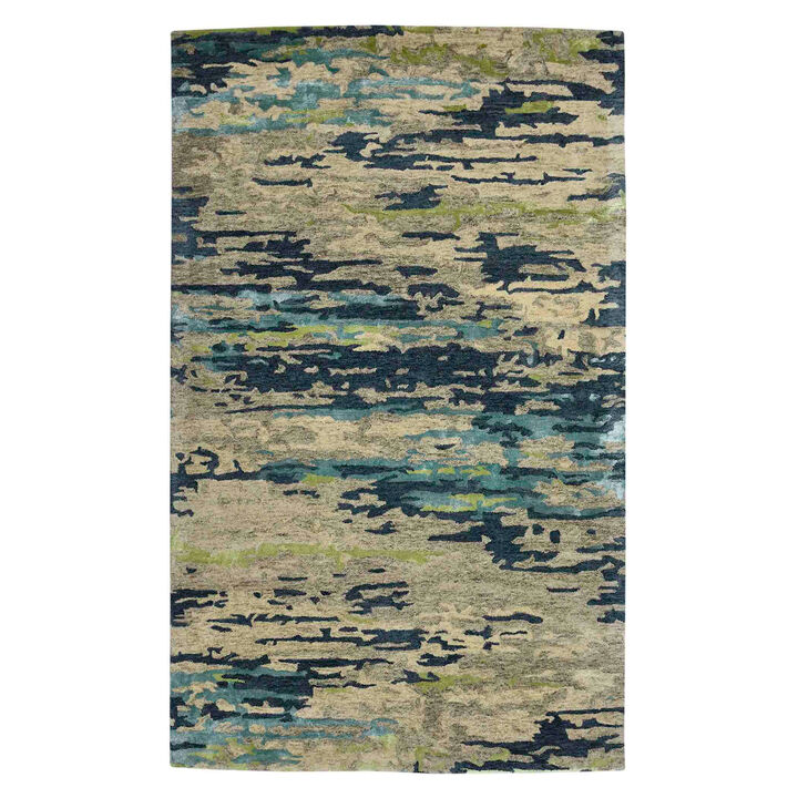 HomeRoots Wool Abstract Hand Tufted Area Rug