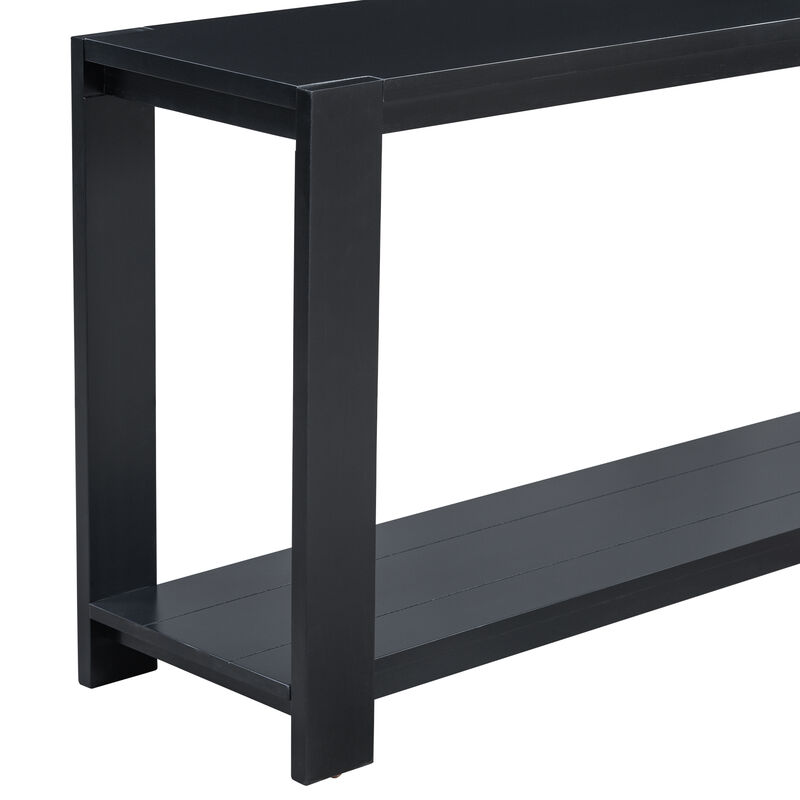 Merax Minimalist Console Table with Bottom Shelf