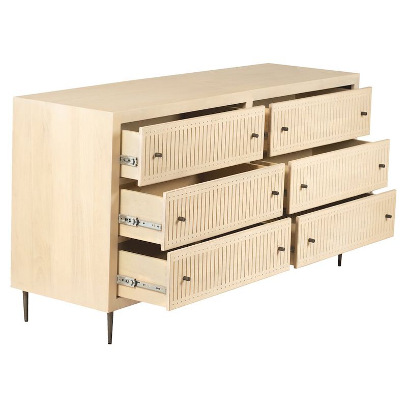 Sampson 6-Drawer Dresser in Aged Natural