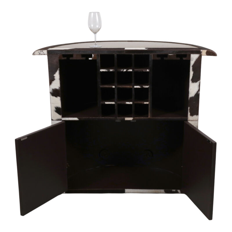 48x42" Hair On Hide Cow Print Bar, Brown/white image number 5